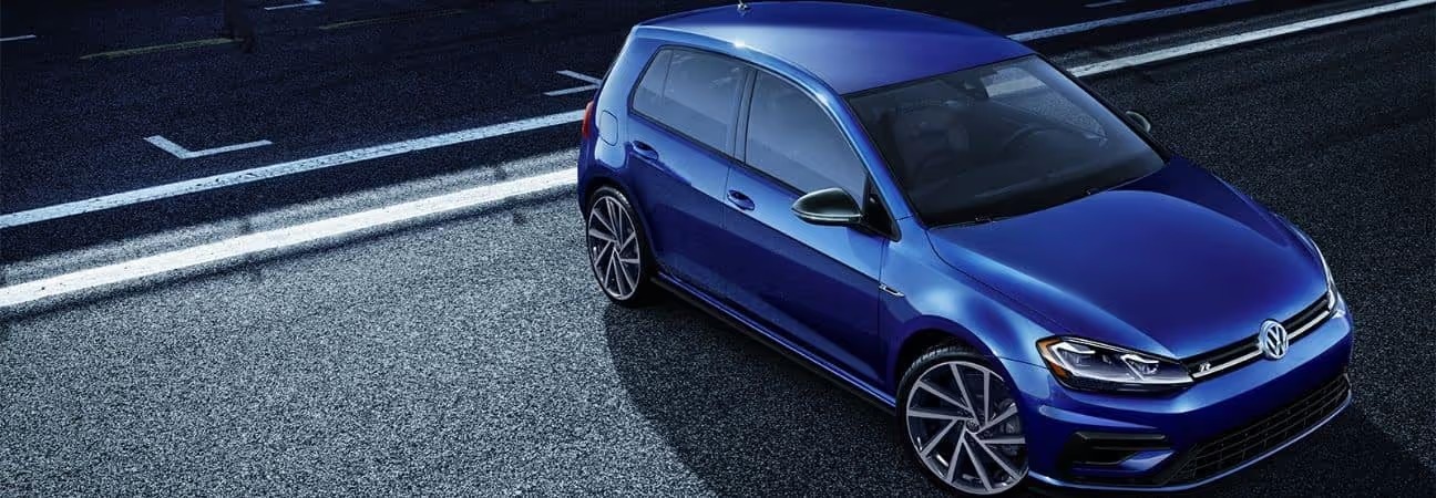 birds eye view of a blue Golf