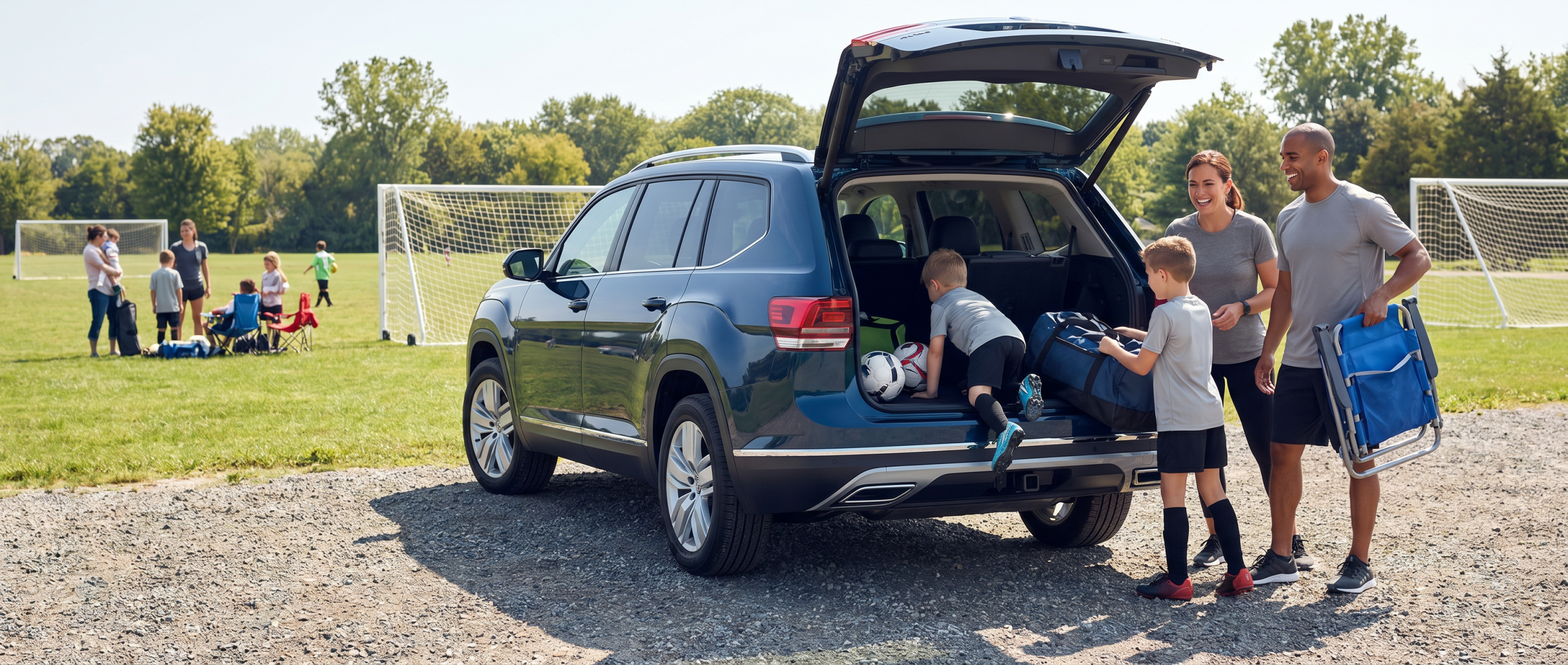Volkswagen Atlas family SUV with cargo space near The Colonies Amarillo TX