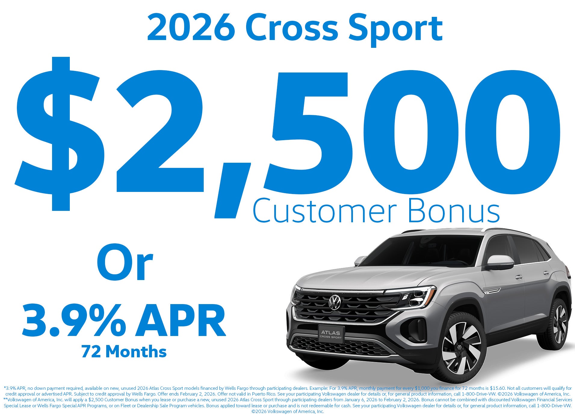 2026 Volkswagen Atlas Cross Sport 2.0T SEL