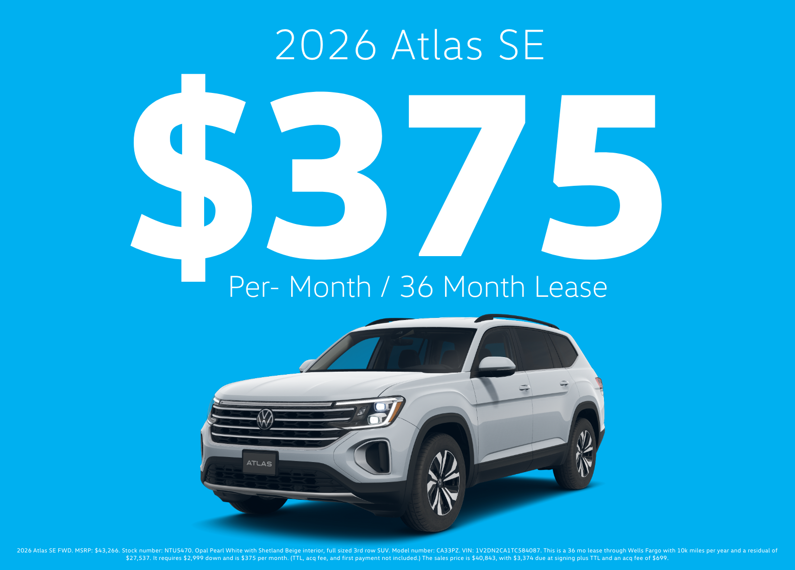 2026 Volkswagen Atlas SE