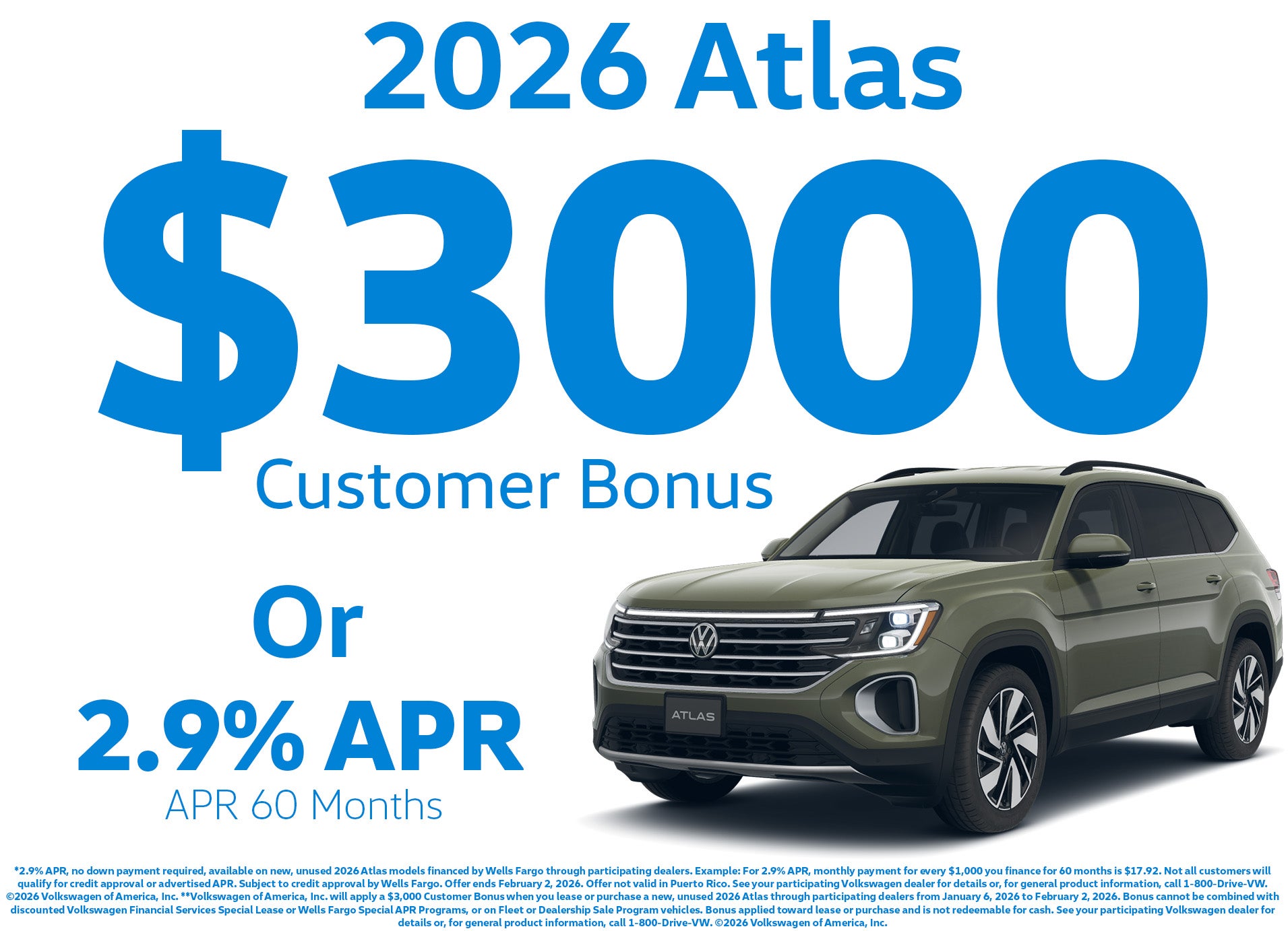 2026 Volkswagen Atlas 2.0T SE w/Technology