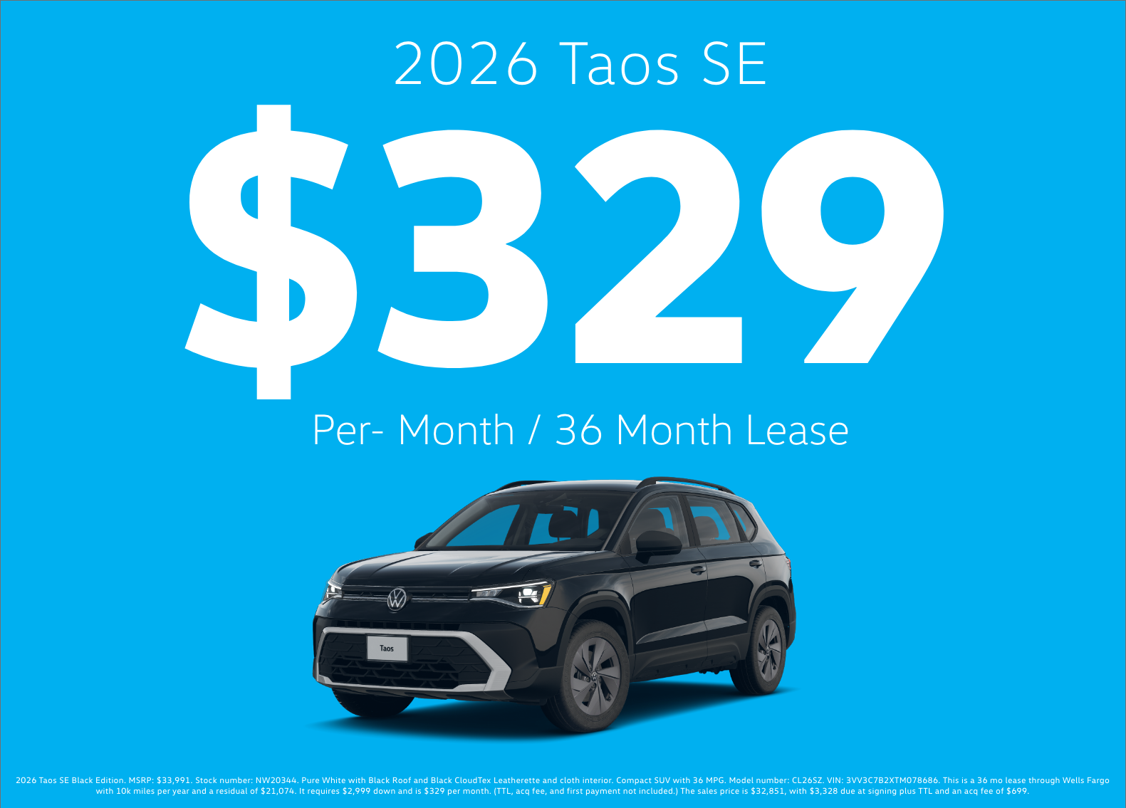 2026 Volkswagen Taos SE