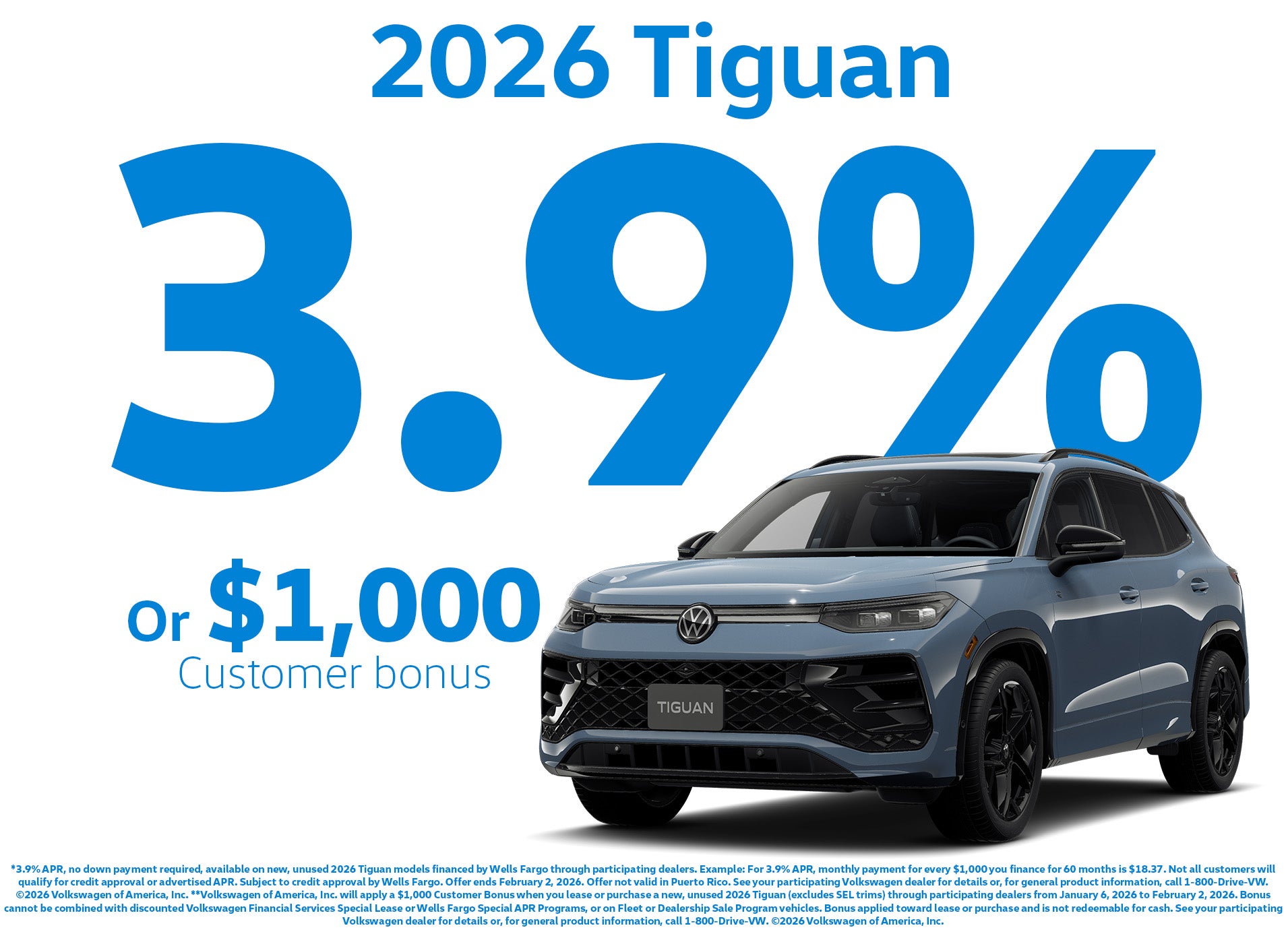 2026 Volkswagen Tiguan 2.0T SE R-Line Black