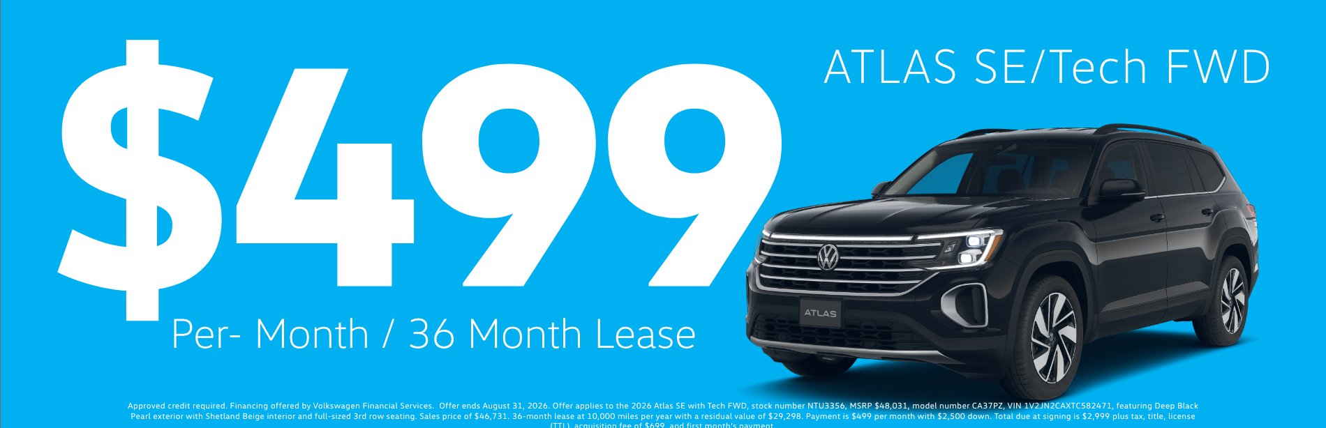 0.9% APR on 2026 Atlas
