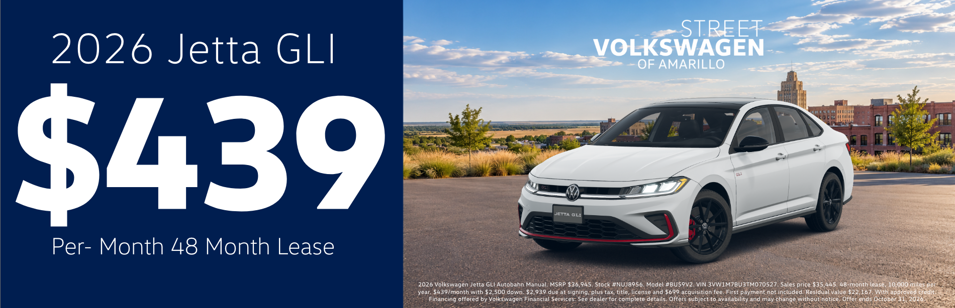Jetta GLI Lease Offer