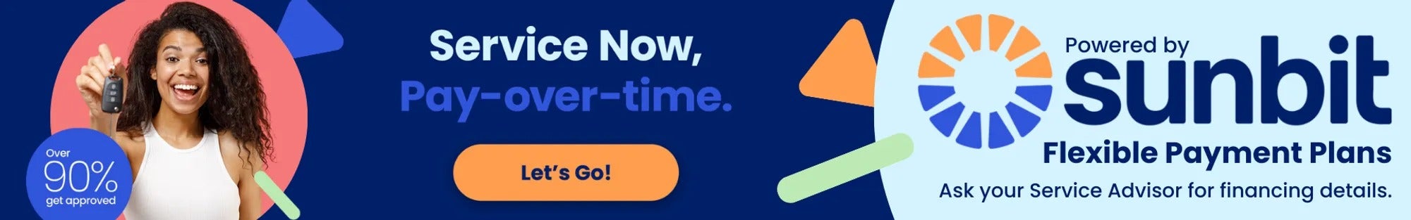 Sunbit flexible payment plans banner