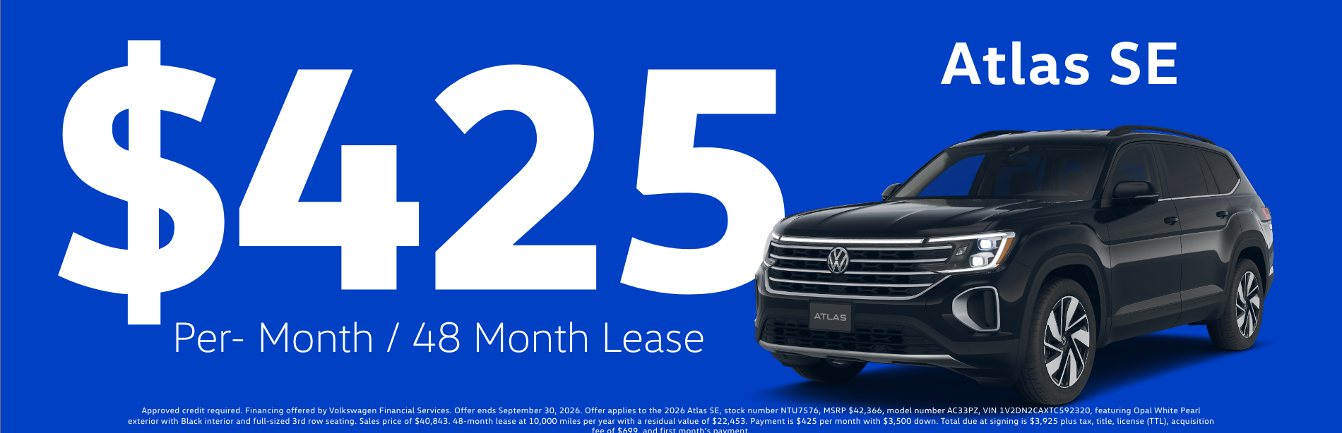 0.9% APR on 2026 Atlas